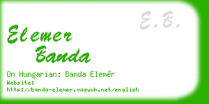 elemer banda business card